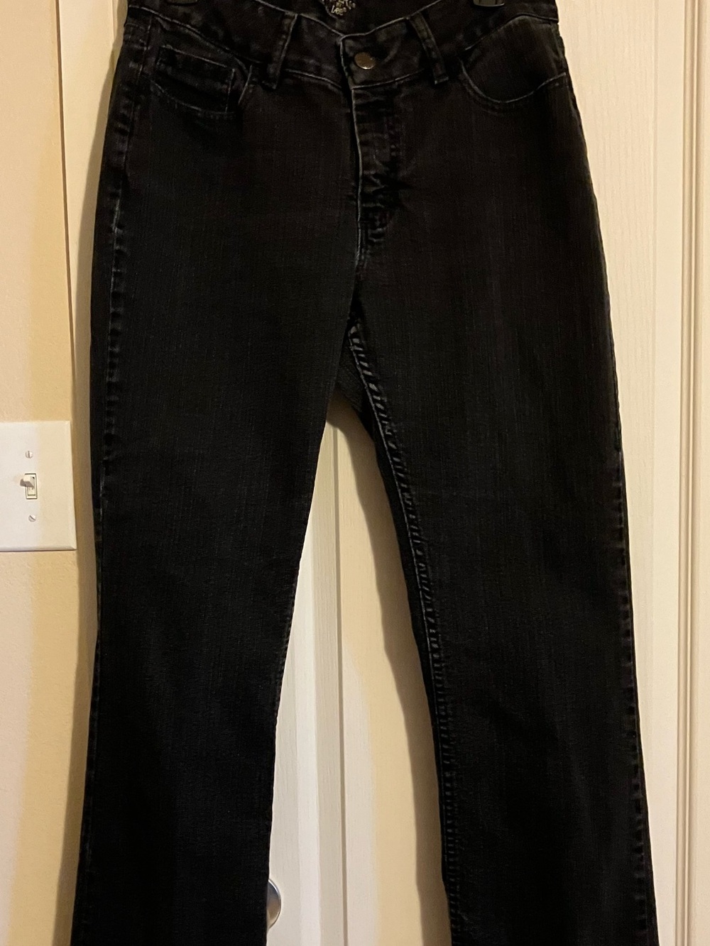Riders by Lee Black Denim Pants with Embroidered Logo